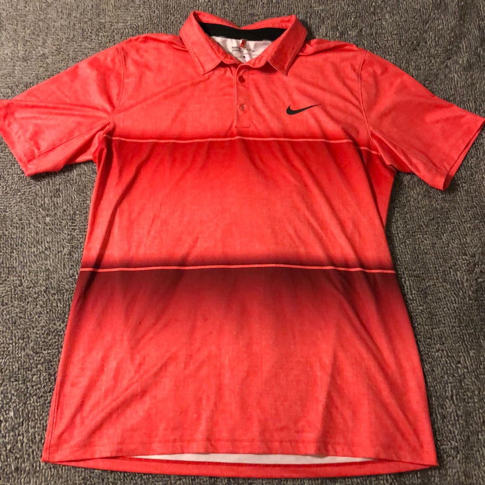 Nike Golf Men’s Shirt - Salmon/Red - Large